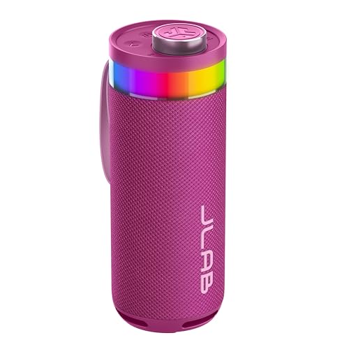 JLab, Go Party, Portable Bluetooth Speaker, Waterproof, RGB Lighting, LabSync, Mulberry