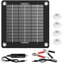 Cargador Solar De Baterías De Coche 12V Vegena 10W 12V Kit De Panel Solar, Cargador De Batería Solar, Cargador Solar, Cargador De Batería De Coche para Batería De 12 V Accesorios Portátiles para Exterior Camping Senderismo Pesca Escalada
