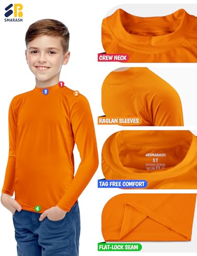 Image of Boys Rash Guard Swim Shirts Long Sleeve UPF 50+ Swimwear Toddler Kids Sun Protection SPF Water Surfing Swimming Shirts 0-16Y