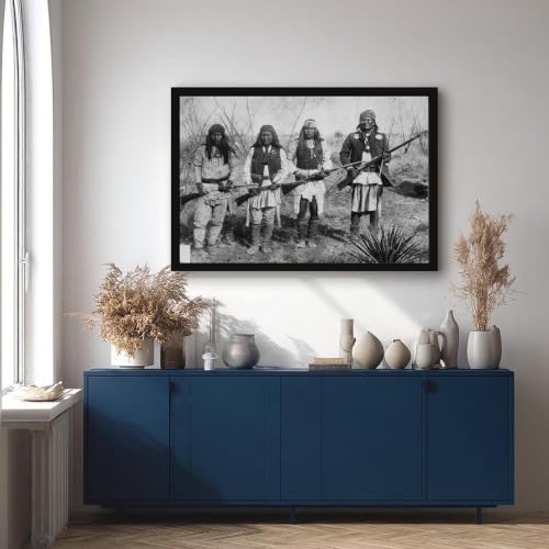 Poster Geronimo impression sur toile de qualité supérieure avec cadre suspendu