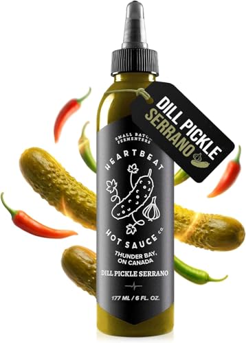 Heartbeat Hot Sauce Dill Pickle Serrano 177 mL - bouteille pressable