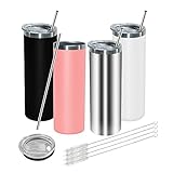 AGH 20oz Insulated Tumblers Bulk Iced Coffee Tumbler, Stainless Steel Tumblers Double Wall Skinny...