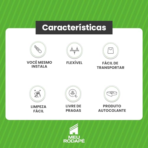 Painel Ripado de EVA Linha Madeto Nogueira Natural | 10cm de Altura | Rolo de 10m | Meu Rodapé Ofici