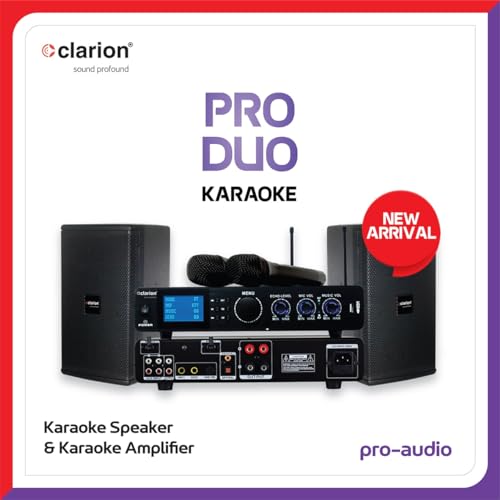 Image of Clarion Karaoke Combo Amplifiers with Speakers Set | 200x2 Watt RMS 8 inch Subwoofer with Class D Amplifier (JM-COVR-AMP-506D, JM-COVR-SPK-8D)