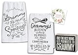 18th Street Gifts Grammy Gift Set, 3 Item Kitchen Decor Set with 2 Dish Towels and Promoted to Gramm
