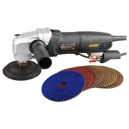 DAMO Variable Speed Stone Polisher Concrete Polisher Grinder Wet Polishing Kit for Granite Concrete Countertop Floor