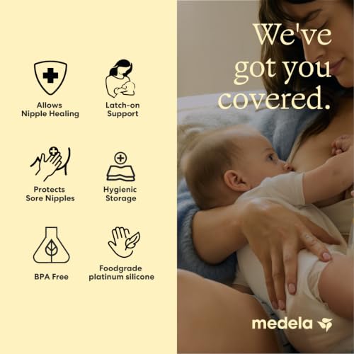 Medela Contact Nipple Shields, For Breastfeeding Comfort, Size S 16mm, 2ct