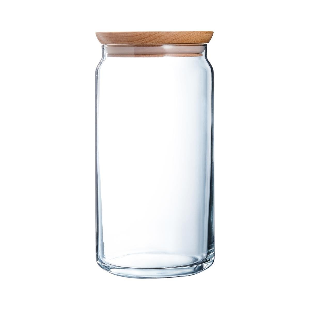 Luminarc Purebox Glass Jar Wooden Lid 1.5 L