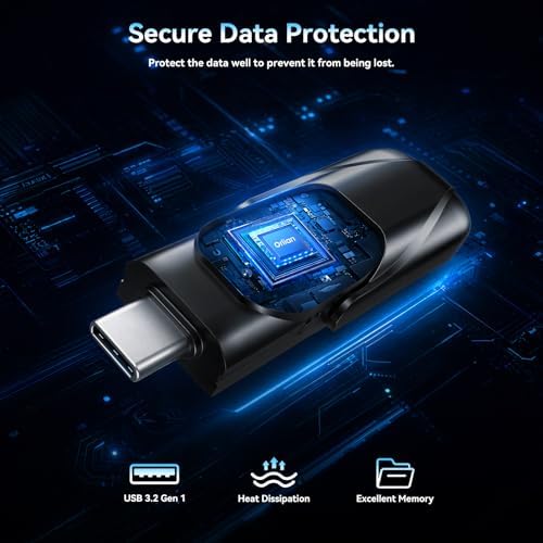 128GB USB C 플래시 드라이브 USB 3.2 Gen 1 SSD 썸 드라이브 450MB/s — 사진 6