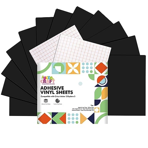 UCEC Black Removable Vinyl Paper, 13"x12" Glossy Black Smart Vinyl