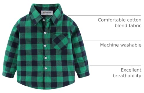 Image of Mud Kingdom Boys Plaid Flannel Shirt Long Sleeve Button Down Casual