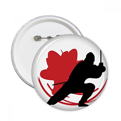 Cadeau Japon Katana Sakura : Coffret de 5 Badges XL Thématiques pour Passionnés d'Asie