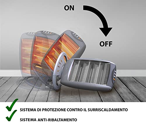 Stufa Alogena Basso Consumo Energetico Rotante con...