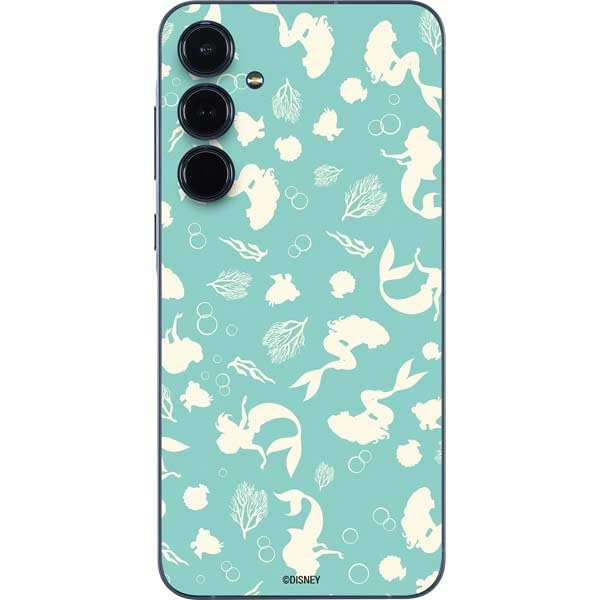 Skinit Decal Phone Skin Compatible with Galaxy A36 5G - Officially Licensed Disney The Little Mermaid Character Silhouette Pattern Design