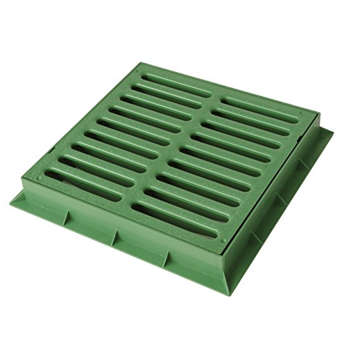 First Plast Tgnp30V Telaio Con Griglia Pedonabile In Pvc, Verde, 300X300 Mm
