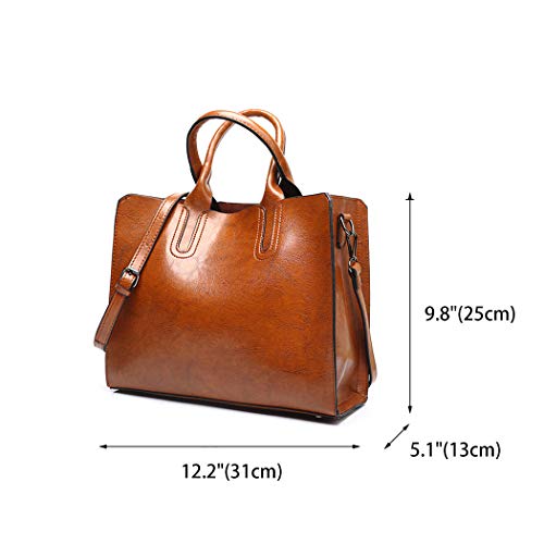 Bolsos Bandolera Casual DEERWORD de hombro tipo totes pequeños con cierre seguro 4