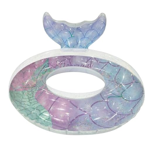 ZXTGBQ Anillo de Natación de Cartoon, Flotadores PiscinaPara Adultos y Niños, Tubo de Flotador Redondo para Fiesta de Piscina de Verano, Hinchables para Piscina Sirena, Flotador de Sirena