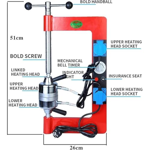 Vulcanizador de neumáticos para automóvil, herramienta de reparación de vulcanización de neumáticos con 8 moldes, kit de esparcidor de neumáticos de altura ajustable para coche y camión