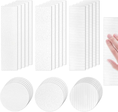 30PCS Calm Sensory Strips Adhesives Stickers, Calm Stress, 6 Levels Translucent Textured Tactile Rough Sensory Stickers Anti Stress Anxiety Sensory Stickers for Desk Classroom