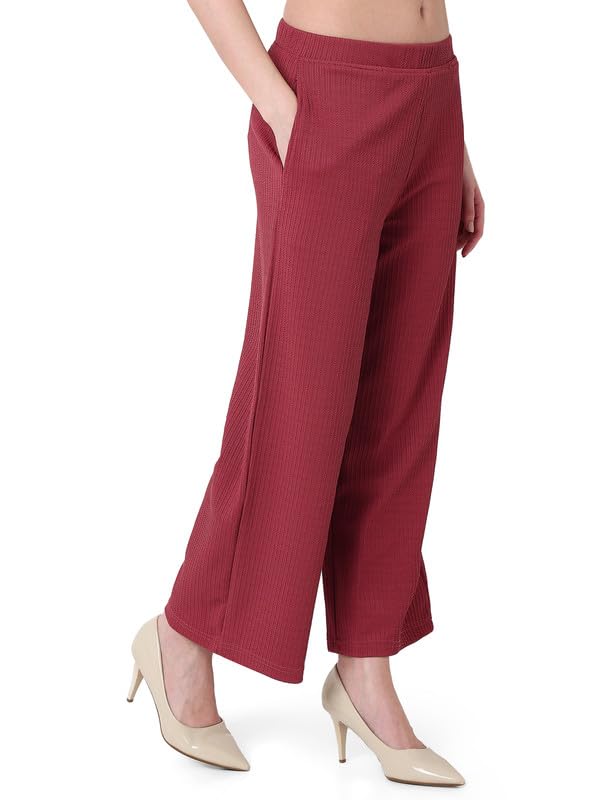 Image of Smarty Pants Women's Cotton Rib Pleated Trouser.
