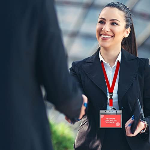 Lanyard X 1 Neck Lanyard Strap Office Lanyard for Holding a ID Card Holder, Pass Card Badge , Keys or Cell Mobile Phone (Red)