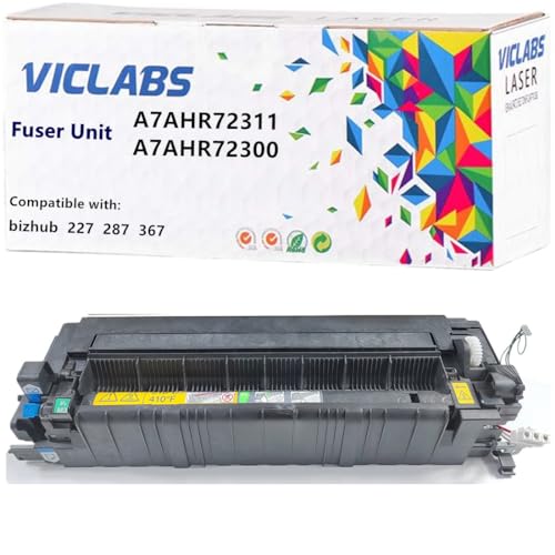 VicLabs A7AHR72311 fuser Unit Replacement for Konica Minolta A7AHR72311 A7AHR72300 fuser Unit for use in Konica Minolta bizhub 227 287 367 Printers,110V (1- Pack, Black)