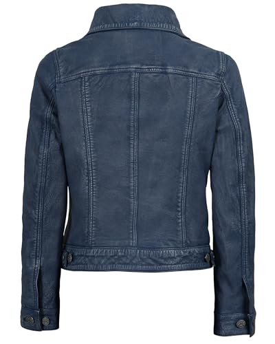 Image of Decrum Womens Leather Jacket - Real Lambskin Trucker Style Leather Jackets for Women