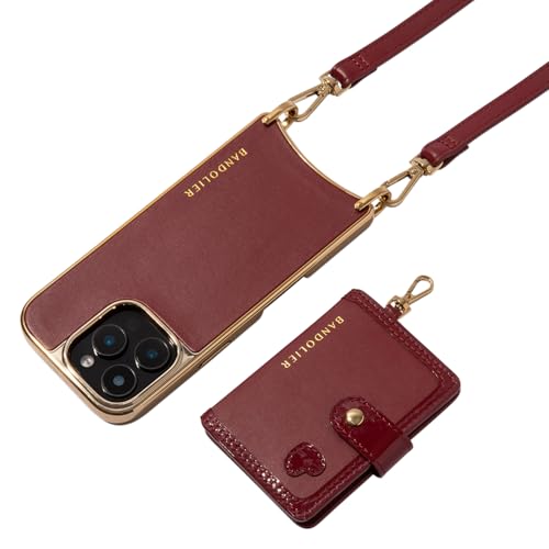 BANDOLIER �o���h�����[ �X�}�z�V�����_�[ iPhone16 16Pro 16Pro Max �X�}�z�P�[�X �A�C�t�H�� ���~ �N�����x���[ REMI CRANBERRY 12REM �u���E�� iPhone 16 Pro