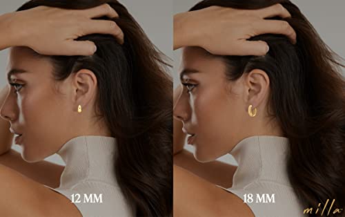 MILLA 14k Gold Huggie Earrings or Sterling Silver Huggie Earrings for Women Multipack & Individuals - Ear Huggers Earrings for Women Trendy Y2K Earrings, Preppy Earrings - Lightweight & Hypoallergenic4
