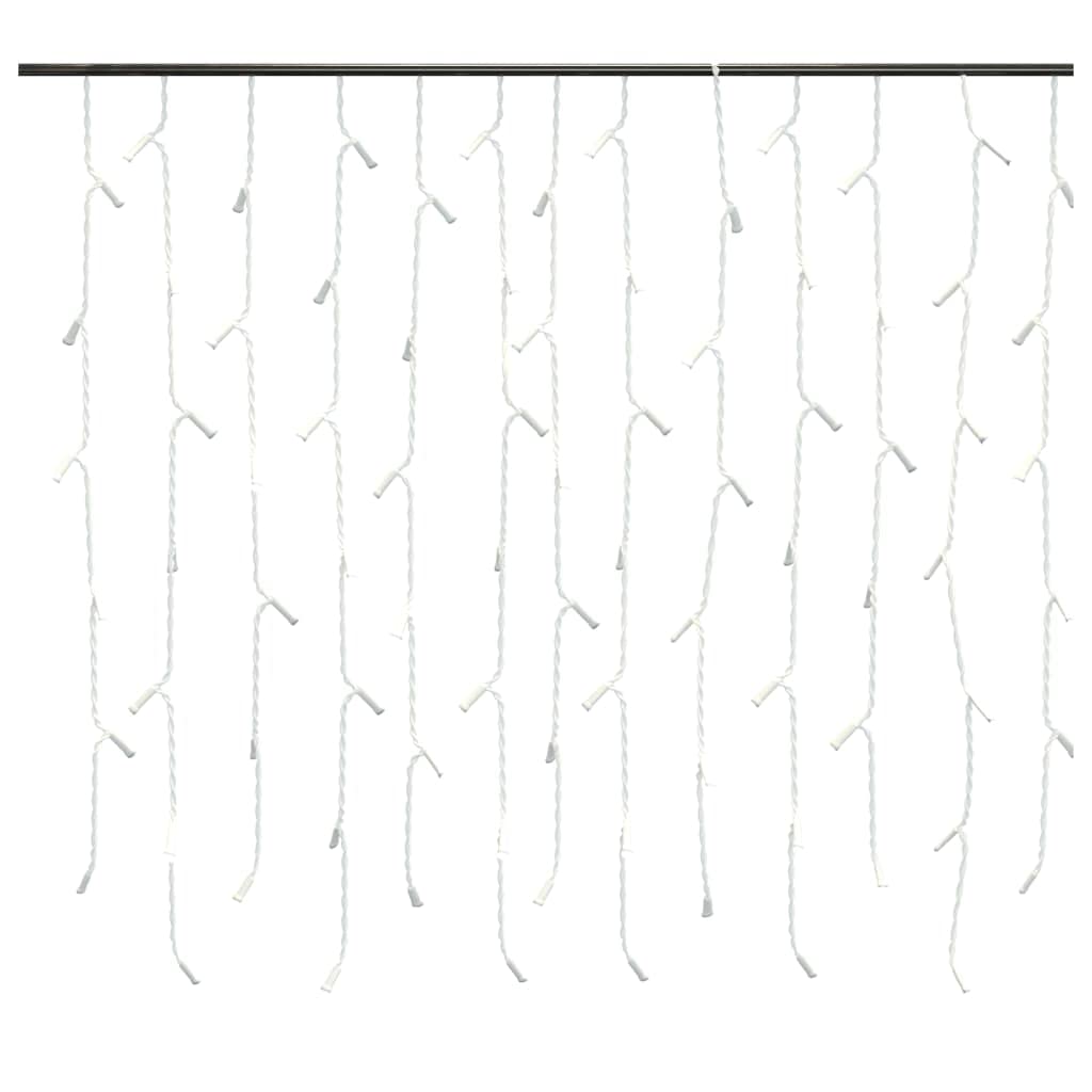 Rideau lumineux à glaçons LED 10m 400LED Blanc chaud 8fonctions Décoration Noel Lumière Extérieure Deco Noel Interieur Maison Pour Fenêtre Noël Mariage Anniversaire Maison Patio