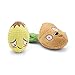 Bark Dog Toy Penny The Pineapple 2 in 1 Squeaky Plush Toy For Dogs, Rip & Reveal, Spiky Ball Core