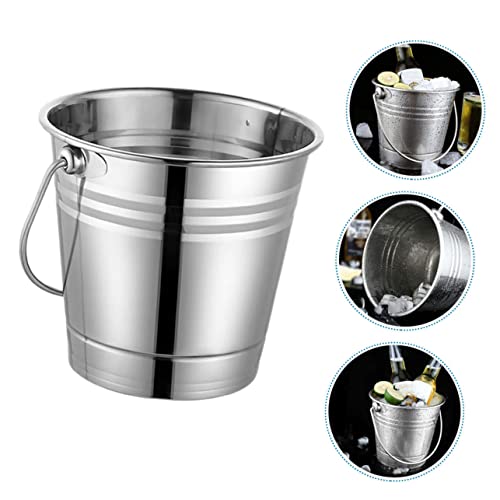 Cubo de hielo portátil de acero inoxidable para bar y hogar ULTECHNOVO 5