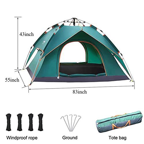 Carpa automática impermeable para 3-4 personas naranja miniatura 2