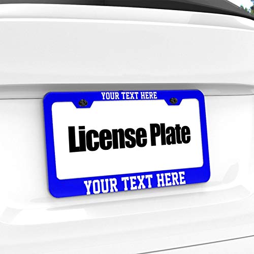 Amlion Personalized Custom License Plate Frames for Cars, Customized Design Metal License Plate Holder with Text, 12