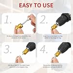 5PCS Support à vis magnétiques, Capteur à vis magnétique, Accessoires de tournevis à anneaux amovibles pour 1/4" (6.35mm) Tournevis Hex & Boutons de puissance
