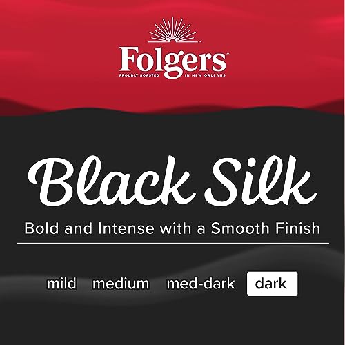 Image of Folgers Black Silk, Dark Roast Coffee, Keurig K-Cup Pods, 48-Count Boxes (Pack of 4)
