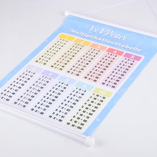 Yoosso 1x1 Poster, Einmaleins Lernen Lernposter Mathematik 1x1 Lernen für die Grundschule Einschulung Einschulung Geschenke