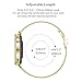 DEALELE Bands Compatible with Huawei Watch GT5 Pro 42mm / GT5 / GT4 41mm / Fossil Q Venture Gen 4/3 / Women's Gen 5E 42mm / Women's Gen 6, 18mm Stainless Steel Metal Mesh Replacement Strap, Rose gold