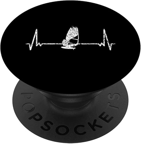 Heartbeat Surfing Windsurfer Windsurf Windsurfing PopSockets Standard PopGrip