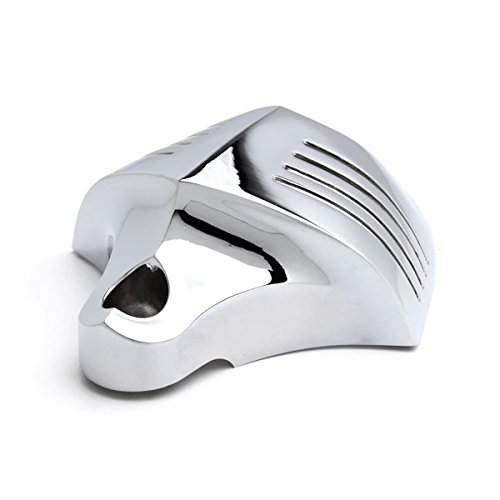 Krator Chrome Big Twin Horn Cover Stock Cowbell Horns Compatible With Harley-Davidson V-Rod Male Peg Mount #TOP3