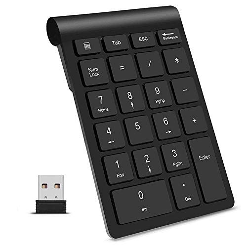 KXA Numeric Keyboard, Portable Ultra-Thin USB 2.4GHz 22-Key Financial Accounting Numeric Keyboard,