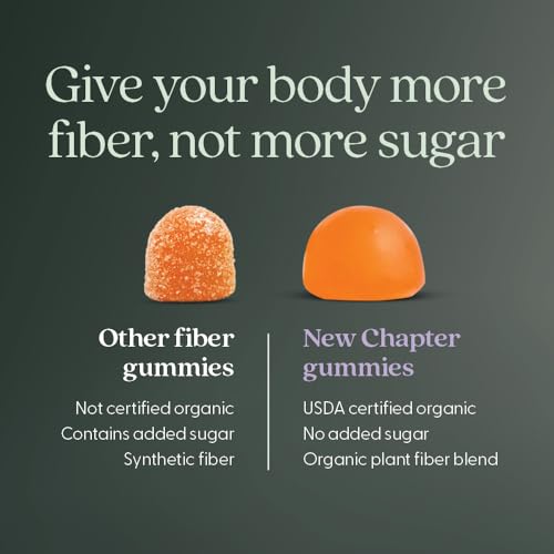 New Chapter Organic Fiber Gummies for Adults & Kids (Age 4+), Plant-Based Prebiotic Fiber for Digestive Health, Vegan, Non-GMO, USDA Organic, Gluten Free, Citrus-Berry Flavored, 60 ct, (Pack of 2) - image 3