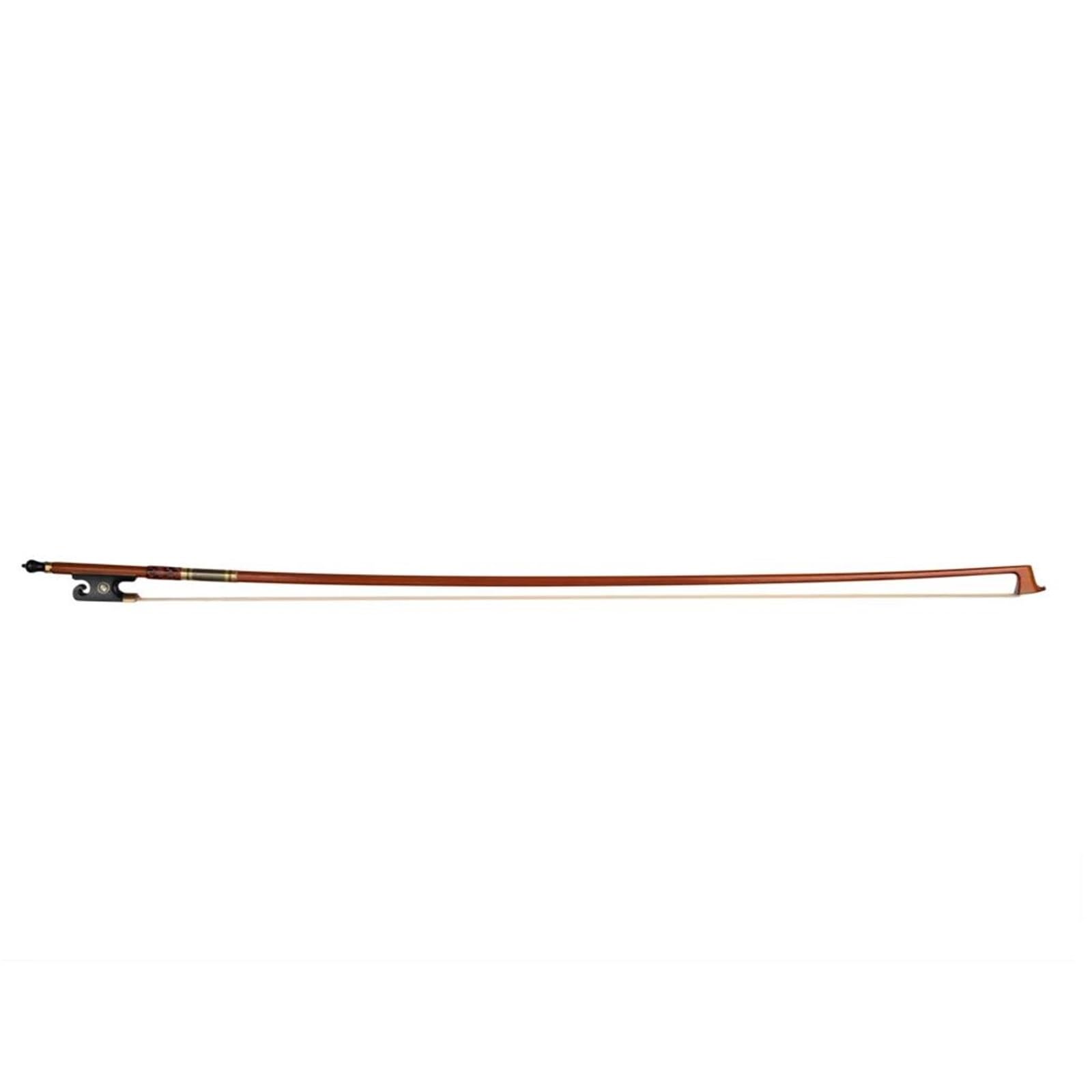 Geigenbogen Violinbogen 4/4 Brasilianisches Holz Weißes Rosshaar Achteckiger Stock Hautgriff Schwarzer Frosch