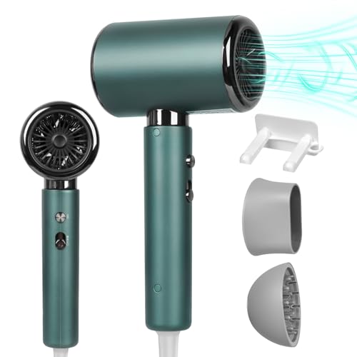 Suprbee Secador de Pelo Profesional 2400W Con Tecnología Iones Negativos, 2 Velocidades/3 Temperaturas, Soporte Para Familias y Salón (Verde)