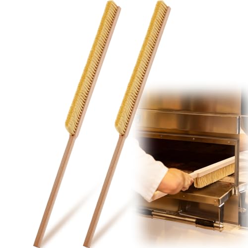 Maxdot 2 Pcs 51 Inch Giant Oven Brush Pizza Stone Brush with Long Handle for BBQ Grill Cleaning, Outdoor Oven Accessories Maxdot 2 Pcs 51 Inch Giant Oven Brush Pizza Stone Brush with Long Handle for BBQ Grill Cleaning, Outdoor Oven Accessories