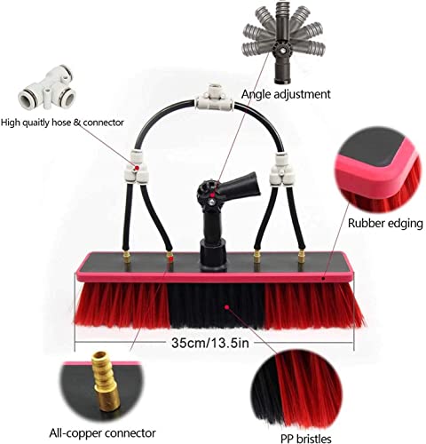 Brosse télescopique de terrasse et perche extensible en aluminium renforcé