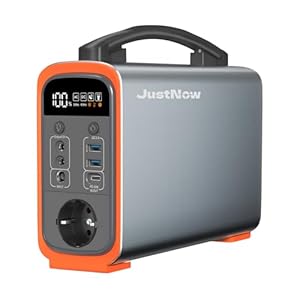 JustNow Portable Power Station 240W/240Wh, iFePo4 Batterie Mobiler Stromspeicher mit AC/DC/USB/PD 60W Ausgang, Solar Generator für Camping, Outdoor, Wohnmobile (GT240)