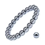 DAZCOLO Natural Gemstone Bracelet 7.5 In Stretch Gems Stones 8mm (0.31") Round | Beads Healing Cryst