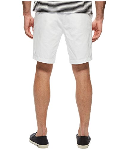 Nautica Mens Classic Fit Flat Front Stretch Solid Chino "Deck" Casual Shorts, Bright White, 32 Us #TOP2