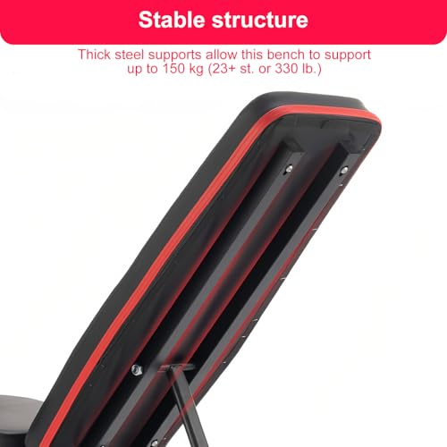 Adjustable Weight Bench with Headrest for Home Gym, Foldable Workout Bench Press, Roman Chair, Ab Sit up Bench, Full-Body Strength Training Equipment - Image 4